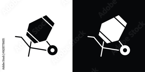 cement mixers icon Illustration Pixel vector graphics - Vector.