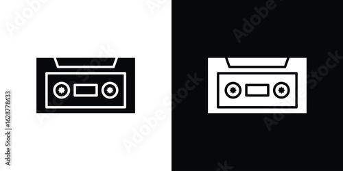 Cassette tape icon Illustration Pixel vector graphics - Vector.