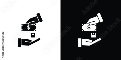 Cash on delivery icon Illustration Pixel vector graphics - Vector.