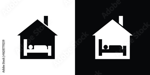 Accommodation icon Illustration Pixel vector graphics - Vector.