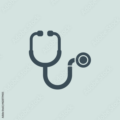 Medical Equipment Icon Stethoscope Healthcare Symbol Doctor Tool Diagnostic Instrument Examination Device