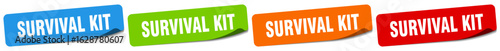survival kit sticker. survival kit sticker set on white background