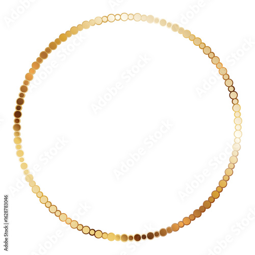 Round banner with gold frame beautiful design