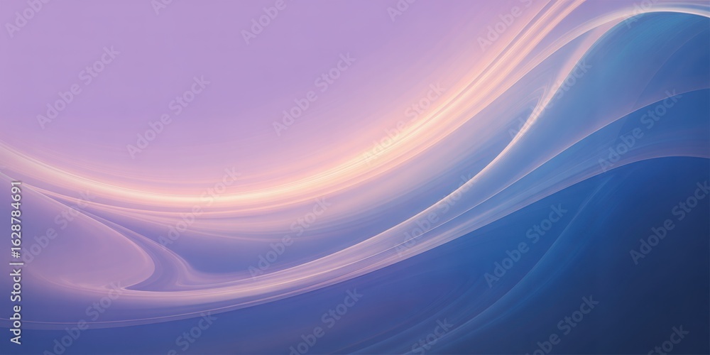 Fototapeta premium Abstract Lavender Blue Gradient Flowing Light Waves