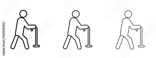 Walking stick icon element Illustration. Trendy Symbol for Design
