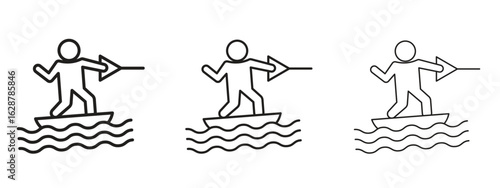 Wakeboarding icon element Illustration. Trendy Symbol for Design