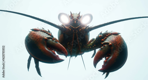 crayfish on a white background