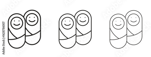 Twin icon element Illustration. Trendy Symbol for Design