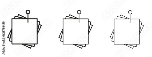 Sticky notes icon element Illustration. Trendy Symbol for Design
