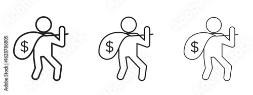 Robbery icon element Illustration. Trendy Symbol for Design