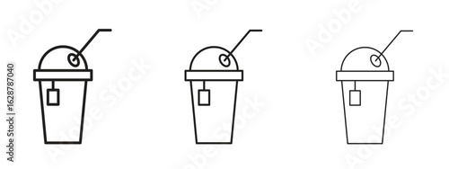 Plastic drinking cup icon element Illustration. Trendy Symbol for Design