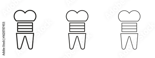 Molar crown icon element Illustration. Trendy Symbol for Design