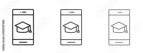 Mobile learning icon element Illustration. Trendy Symbol for Design
