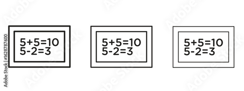 Math class icon element Illustration. Trendy Symbol for Design