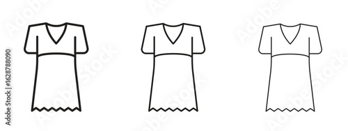 Jersey wrap dress icon element Illustration. Trendy Symbol for Design