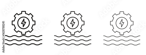 Hydraulic energy icon element Illustration. Trendy Symbol for Design