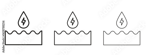 Hydraulic energy icon element Illustration. Trendy Symbol for Design