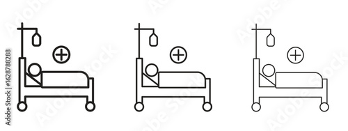 Hospitalized icon element Illustration. Trendy Symbol for Design