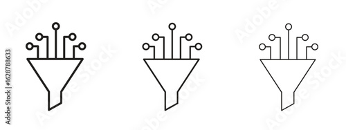 Funneling data icon element Illustration. Trendy Symbol for Design