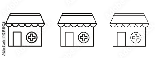 Drugstore icon element Illustration. Trendy Symbol for Design