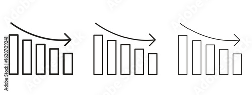Decrease icon element Illustration. Trendy Symbol for Design