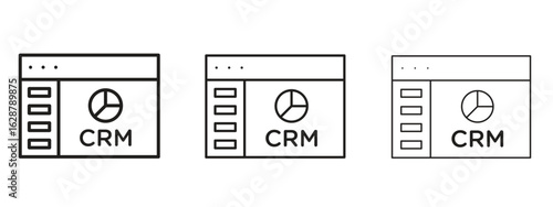 CRM icon element Illustration. Trendy Symbol for Design