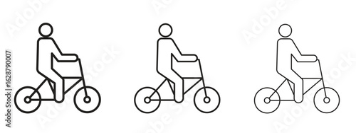 Bicycle rider icon element Illustration. Trendy Symbol for Design