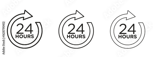 24 hours icon element Illustration. Trendy Symbol for Design
