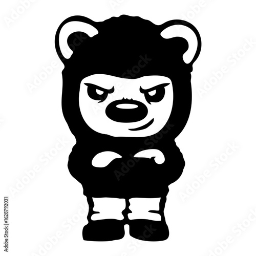 Bear Evil Gangster Hoodie Bad Criminal Thug Boy