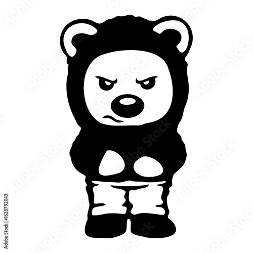 Bear Evil Gangster Hoodie Bad Criminal Thug Boy