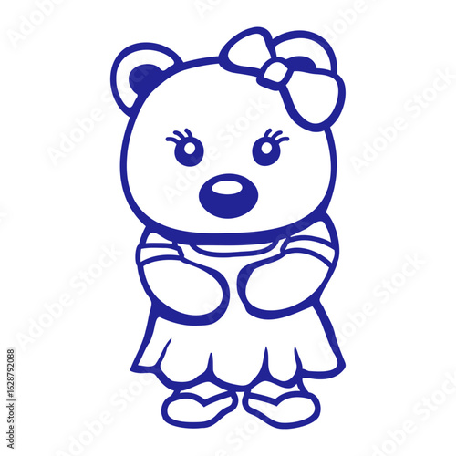 Wife Bear Dress Girl Marriage Beautiful Princess Lady Woman