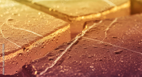 goldish cubic abstract 