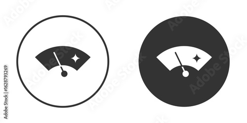 Wiper icon in black round