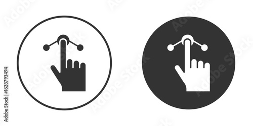 Usability icon in black round