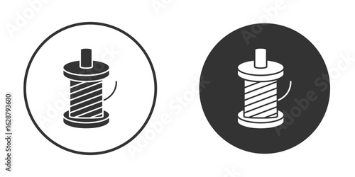 Thread icon in black round