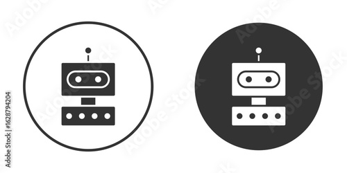Robo icon in black round