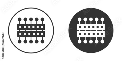 Proxy server icon in black round