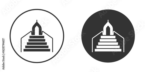 Minbar icon in black round