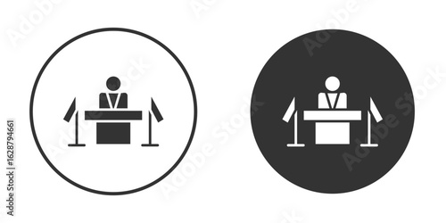 Mayor icon in black round