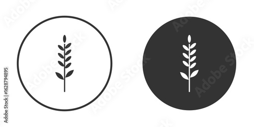 Lavender icon in black round