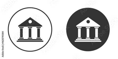 Institute icon in black round