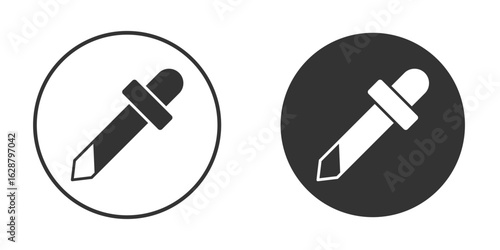 Color picker icon in black round