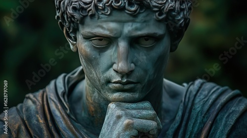 Bronze Thinker in Contemplation