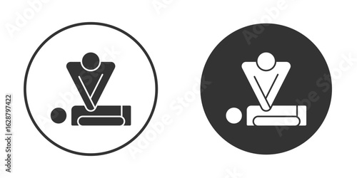 CPR icon in black round