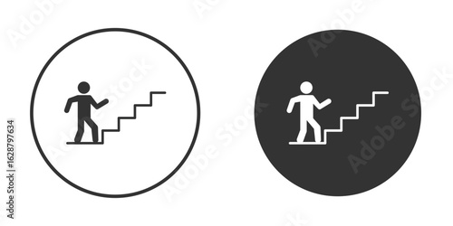 Beginner icon in black round