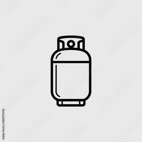 Simple line art icon of a propane gas cylinder