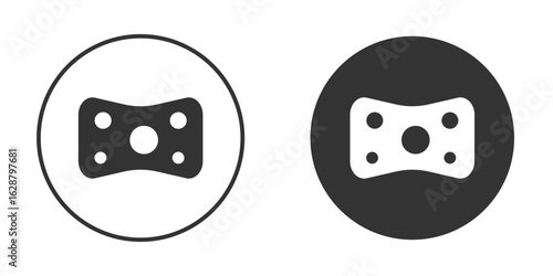 Bath sponge icon in black round