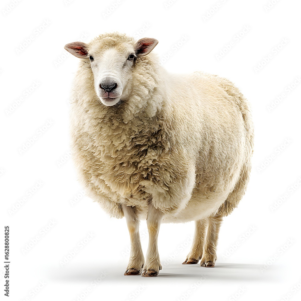 Fototapeta premium sheep isolated on a white background