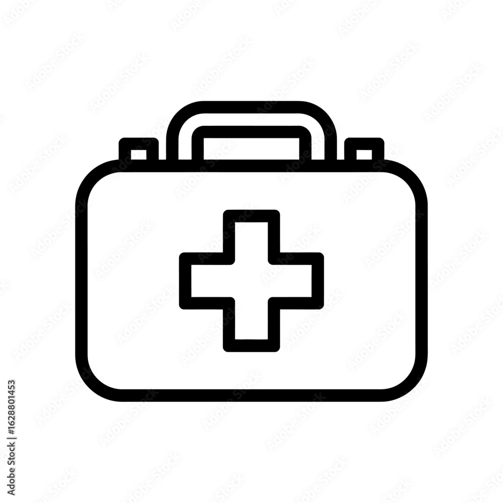 First Aid Kit Outline Icon for Medical and Emergency Situations Ready for Health Needs First Aid Kit Outline Icon for Medical and Emergency Situations Ready for Health Needs