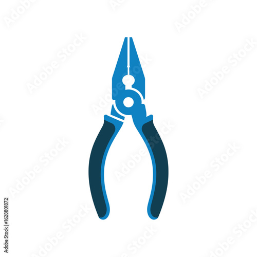 Blue pliers vector illustration on white background essential tool for home improvement and professional use in various crafts and repairs